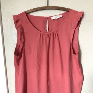 LOFT salmon tank sz XL EUC